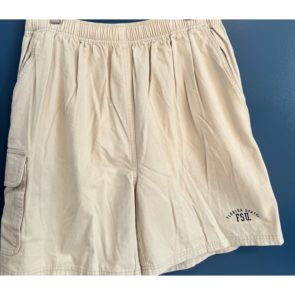 VTG FSU Women’s Cargo Shorts Florida State University Sz L Stone Gear For Sports